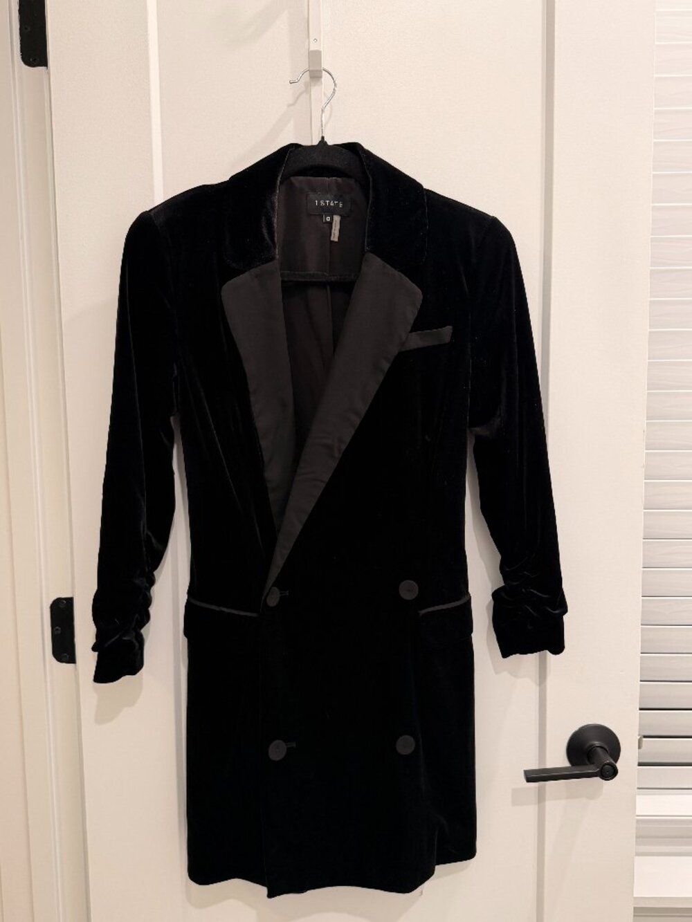 Blazer Dress - Black Velvet